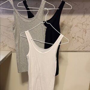 TNA Women's Tank Tops - Classic Black, Soft Gray, and Crisp White